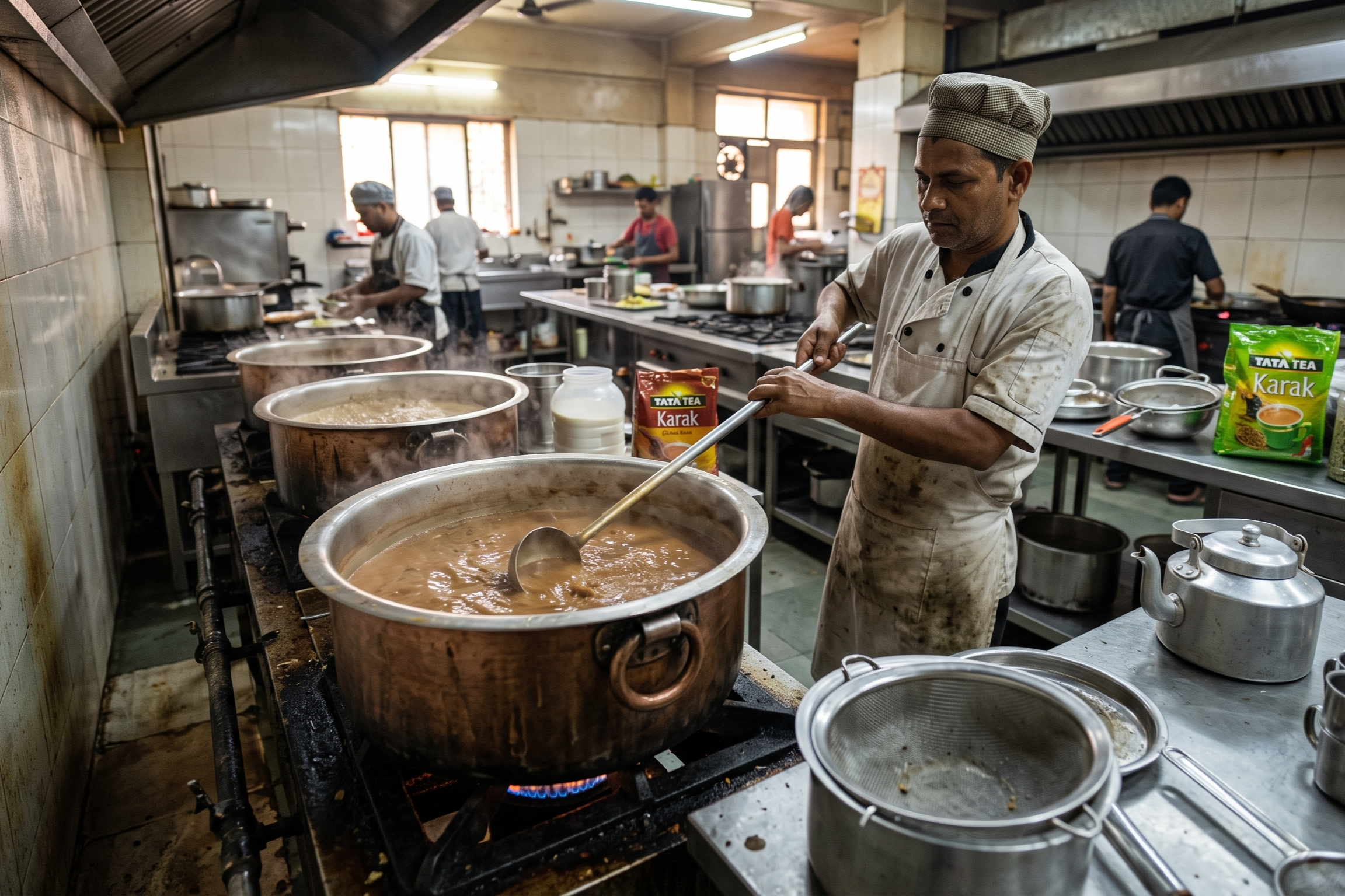 Traditional Karak Chai and Fresh Chilled Lassi